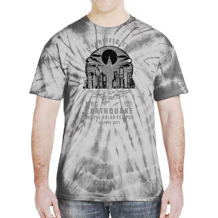 I Survived The Nyc Earthquake And The Solar Eclipse Tie-Dye T-Shirt