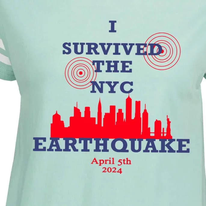 I Survived The Nyc Earthquake Enza Ladies Jersey Football T-Shirt