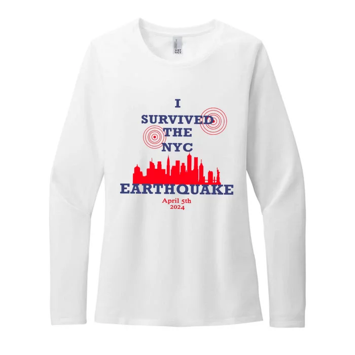 I Survived The Nyc Earthquake Womens CVC Long Sleeve Shirt