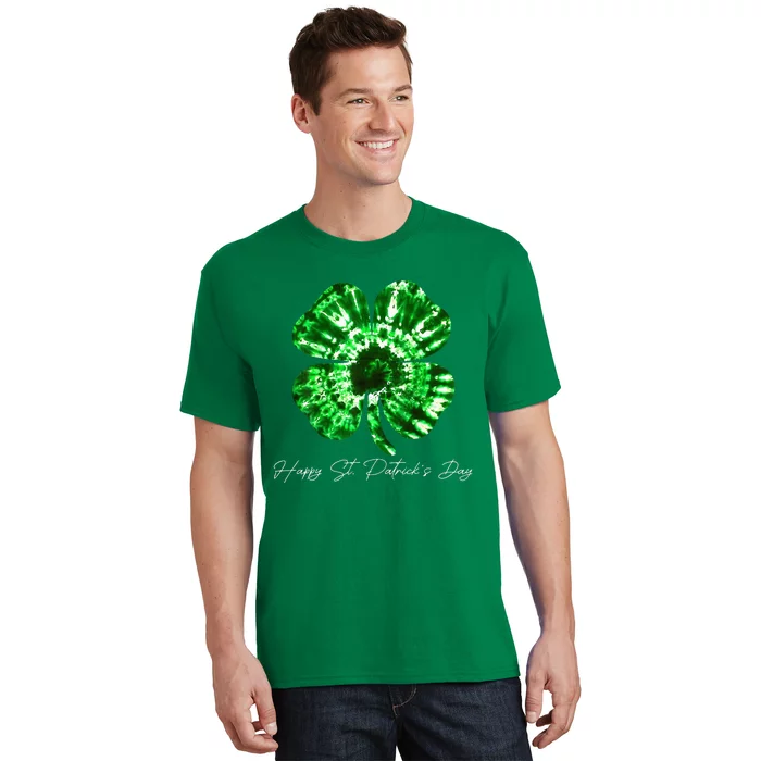 Irish Shamrock Tie Dye Happy St Patrick's Day Go Lucky Gift T-Shirt