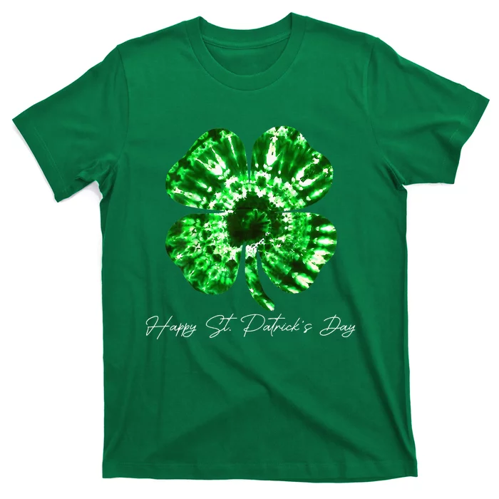 Irish Shamrock Tie Dye Happy St Patrick's Day Go Lucky Gift T-Shirt