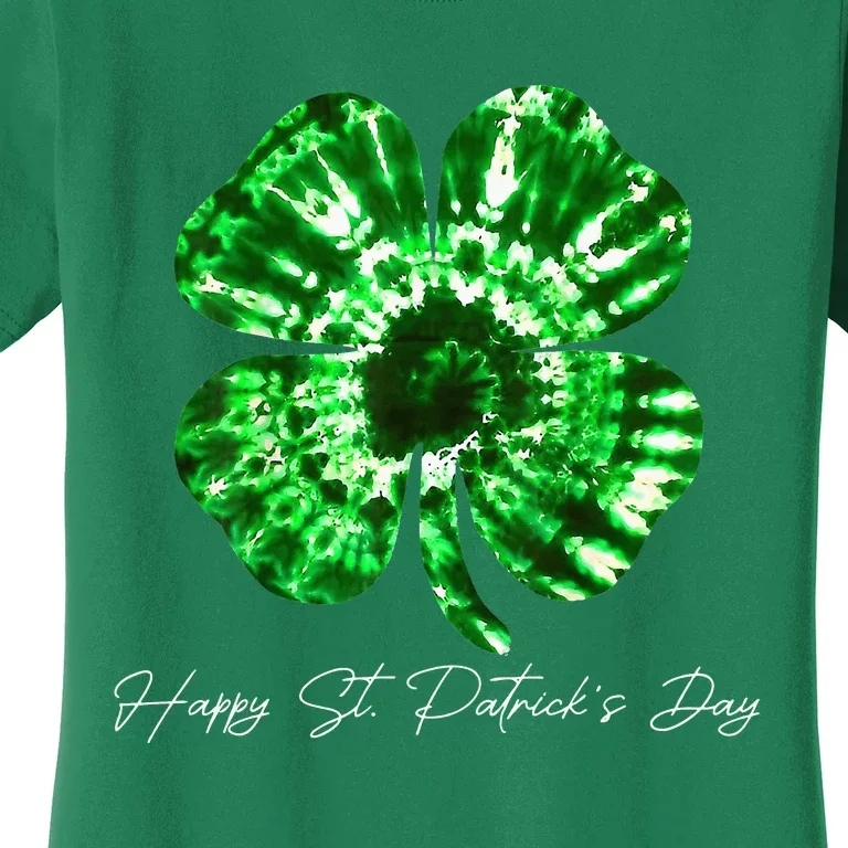 Irish Shamrock Tie Dye Happy St Patrick's Day Go Lucky Gift Women's T-Shirt