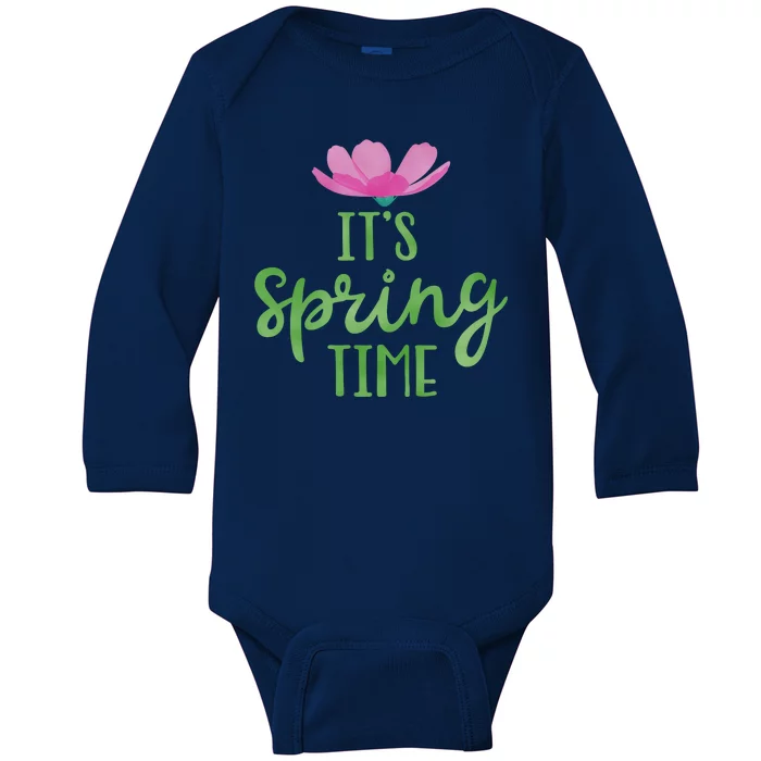 It's Spring Time Flower Baby Long Sleeve Bodysuit