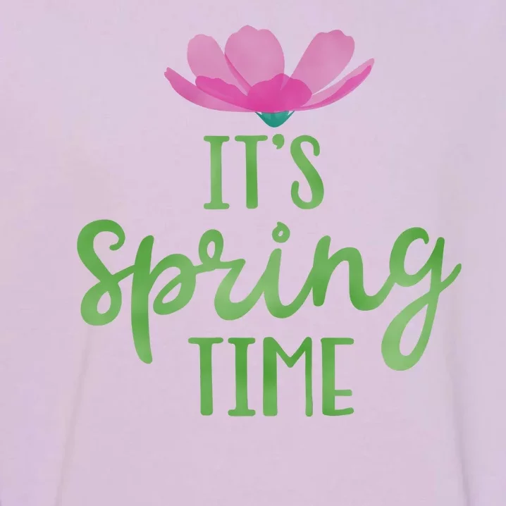 It's Spring Time Flower Garment-Dyed Sweatshirt