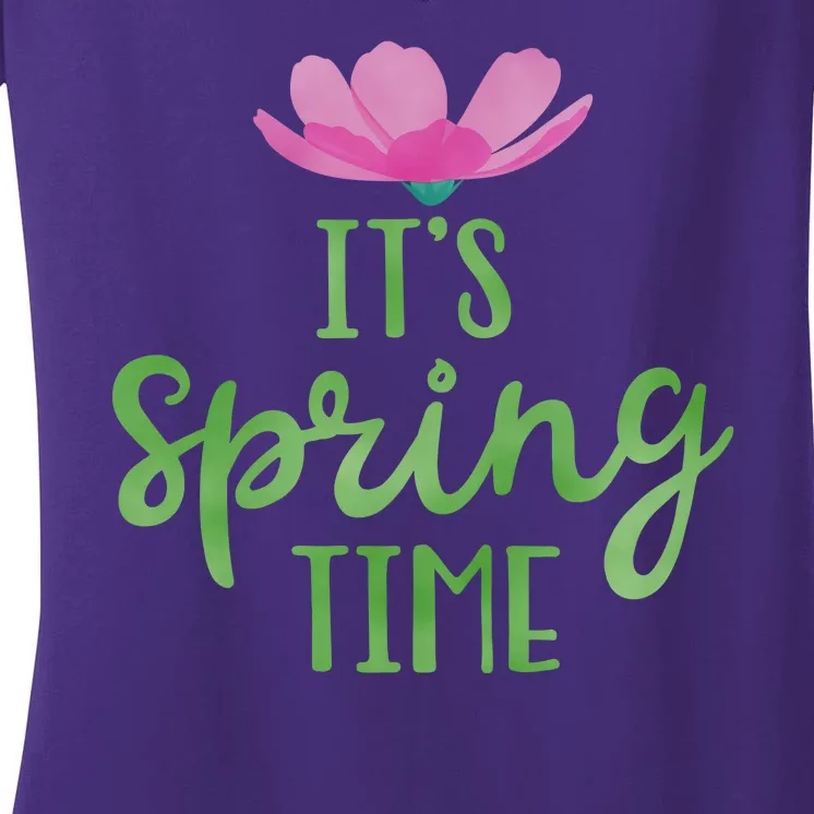 It's Spring Time Flower Women's V-Neck T-Shirt