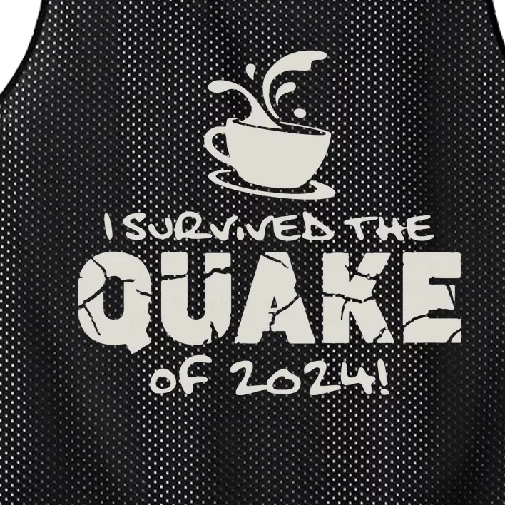 I Survived The Quake Of 2024 Mesh Reversible Basketball Jersey Tank