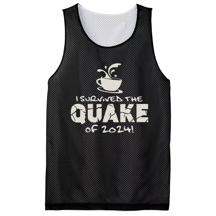 I Survived The Quake Of 2024 Mesh Reversible Basketball Jersey Tank