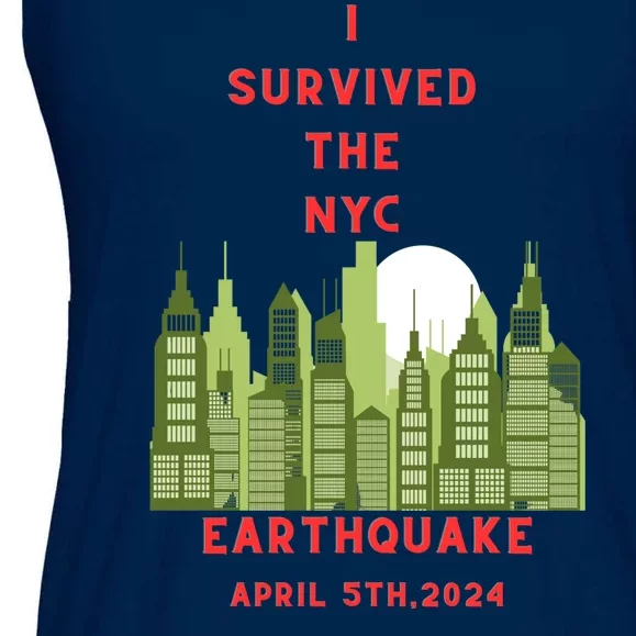 I Survived The Nyc Earthquake Ladies Essential Flowy Tank