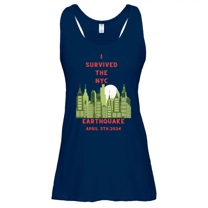 I Survived The Nyc Earthquake Ladies Essential Flowy Tank