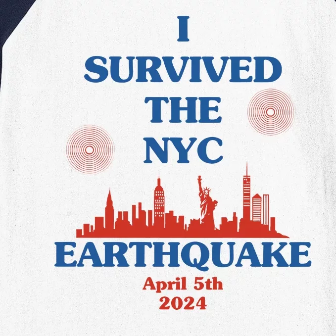 I Survived The New York City Earthquake 2024 Baseball Sleeve Shirt