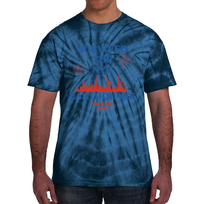 I Survived The New York City Earthquake 2024 Tie-Dye T-Shirt