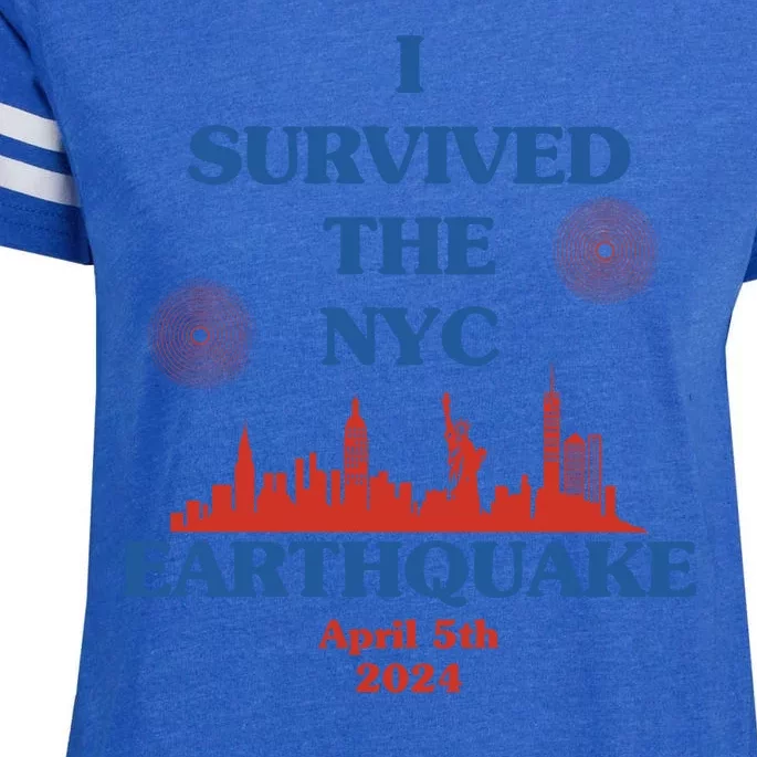 I Survived The New York City Earthquake 2024 Enza Ladies Jersey Football T-Shirt