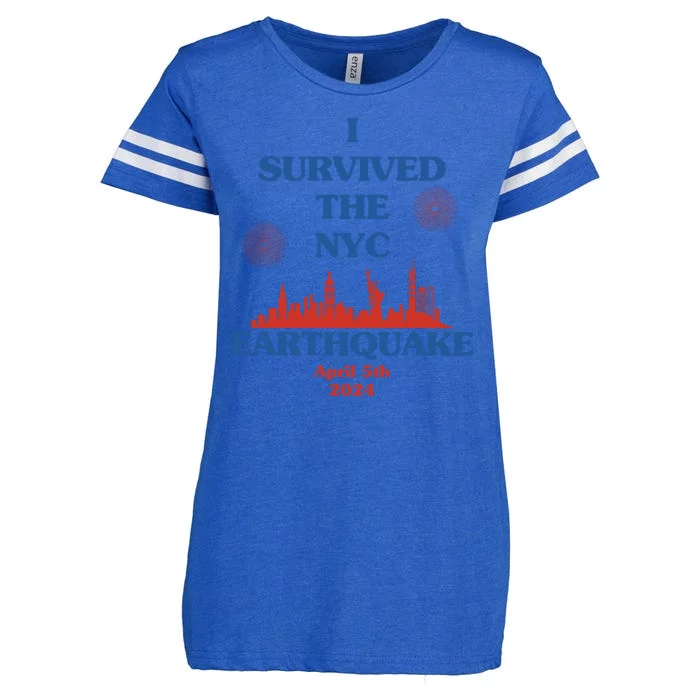 I Survived The New York City Earthquake 2024 Enza Ladies Jersey Football T-Shirt