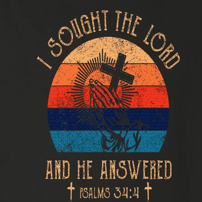 I Sought The Lord And He Answered Me Cross Bible Toddler Long Sleeve Shirt