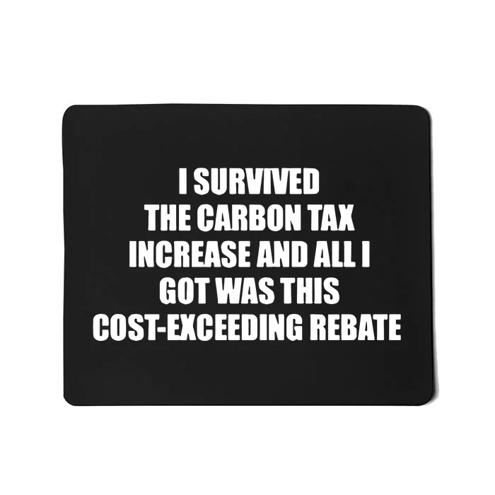 I Survived The Carbon Tax Increase And All I Got Was This Costexceeding Rebate Mousepad