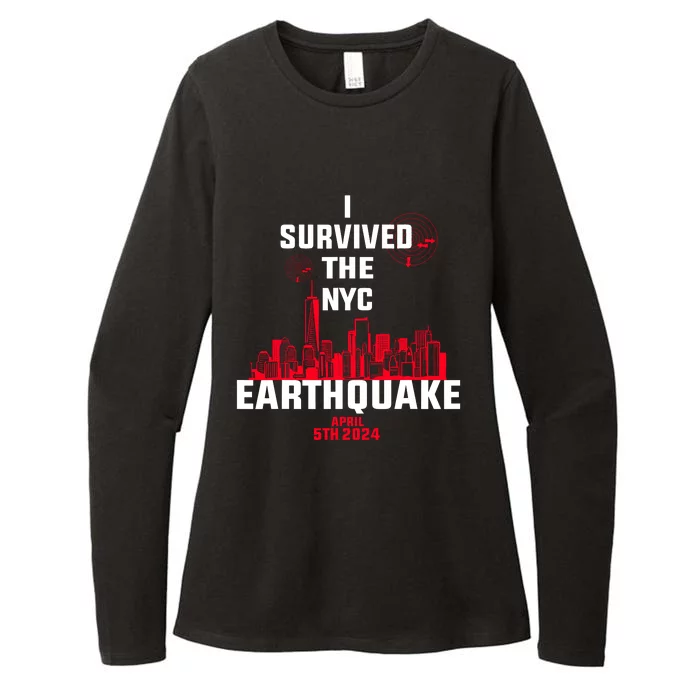 I Survived The Nyc Earthquake 2024 Womens CVC Long Sleeve Shirt