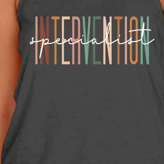 Intervention Specialist Teacher Squad Early Intervention Women's Knotted Racerback Tank