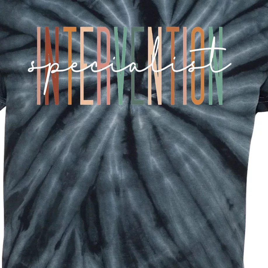 Intervention Specialist Teacher Squad Early Intervention Kids Tie-Dye T-Shirt