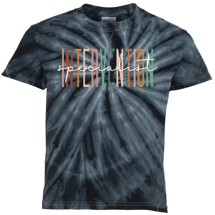 Intervention Specialist Teacher Squad Early Intervention Kids Tie-Dye T-Shirt