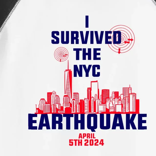 I Survived The Nyc Earthquake 2024 Toddler Fine Jersey T-Shirt