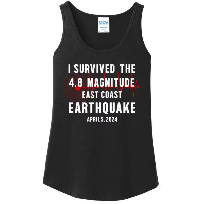 I Survived The Nyc Earthquake 2024 Ladies Essential Tank