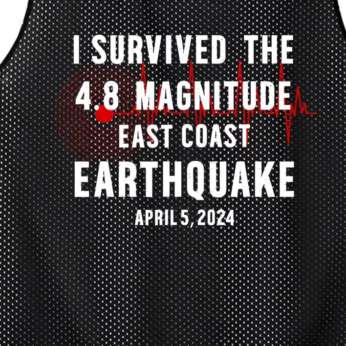 I Survived The Nyc Earthquake 2024 Mesh Reversible Basketball Jersey Tank