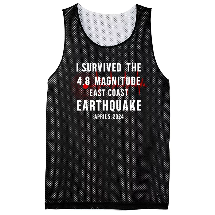 I Survived The Nyc Earthquake 2024 Mesh Reversible Basketball Jersey Tank