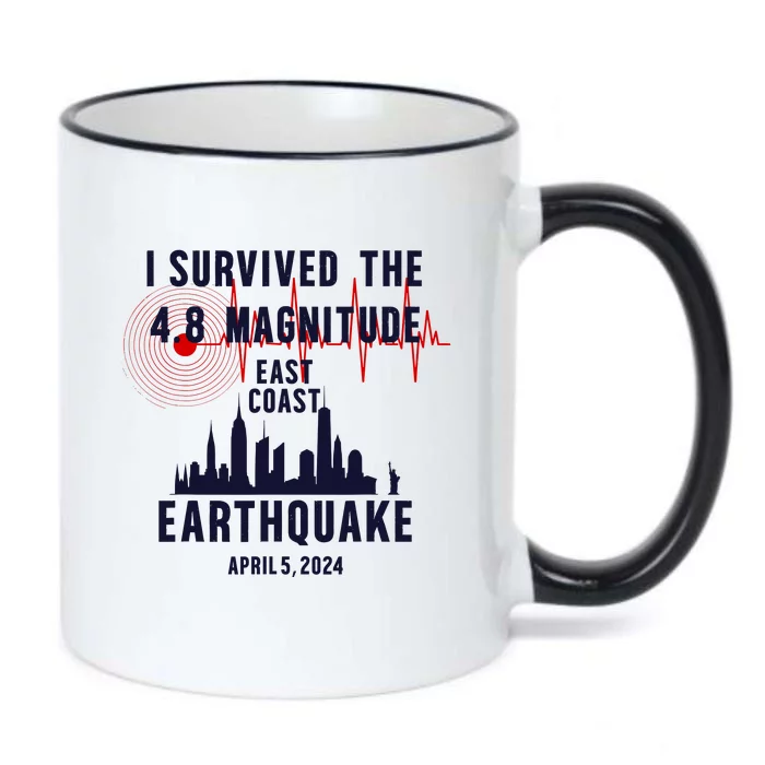 I Survived The Nyc Earthquake 2024 Black Color Changing Mug