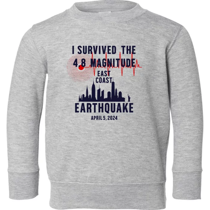 I Survived The Nyc Earthquake 2024 Toddler Sweatshirt