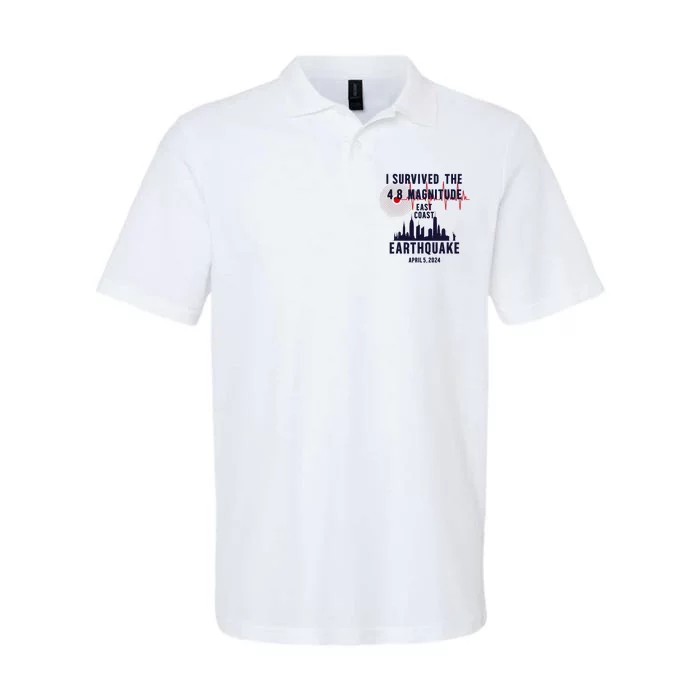 I Survived The Nyc Earthquake 2024 Softstyle Adult Sport Polo