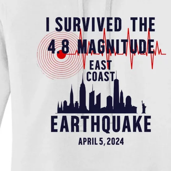 I Survived The Nyc Earthquake 2024 Women's Pullover Hoodie