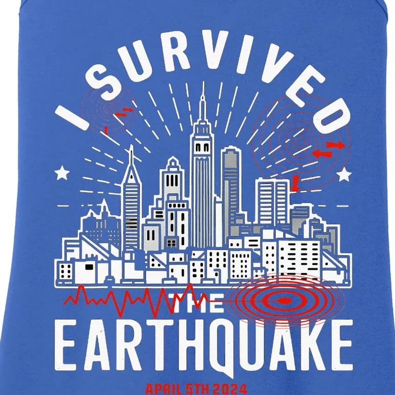 I Survived The Nyc Earthquake Ladies Essential Tank