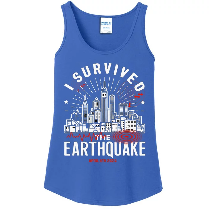 I Survived The Nyc Earthquake Ladies Essential Tank