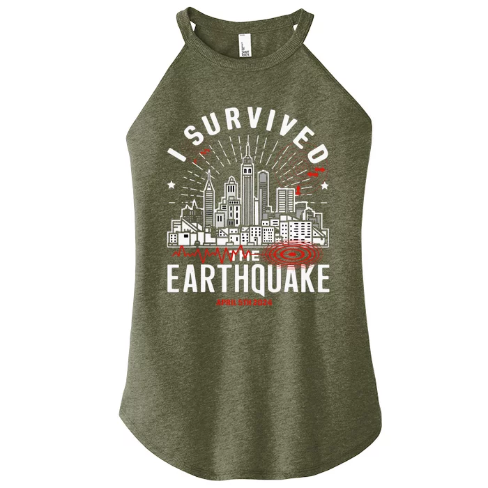 I Survived The Nyc Earthquake Women’s Perfect Tri Rocker Tank