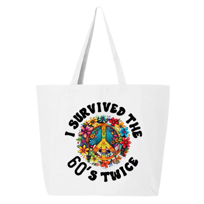 I Survived The 60s Sixties Twice 70th Birthday 60th Funny 25L Jumbo Tote