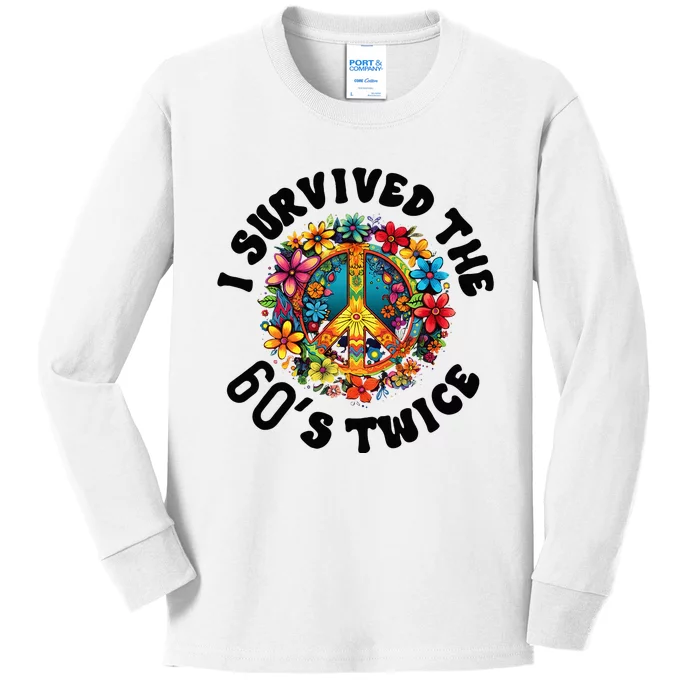 I Survived The 60s Sixties Twice 70th Birthday 60th Funny Kids Long Sleeve Shirt