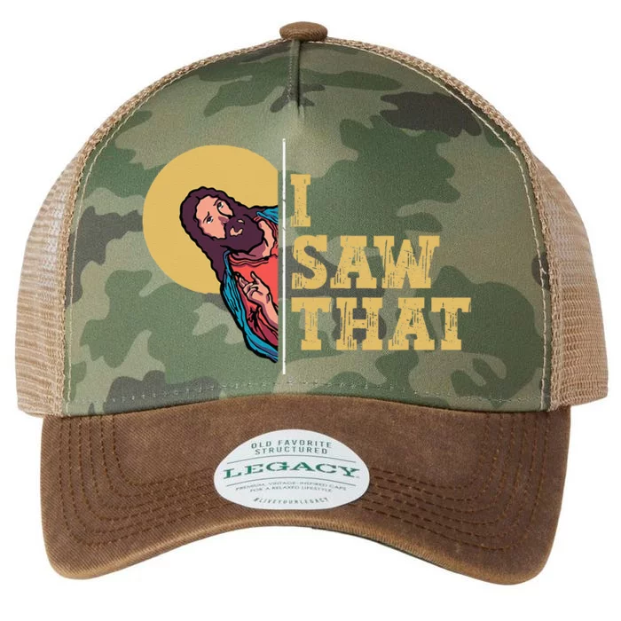 I Saw That Jesus Funny Christian Easter Legacy Tie Dye Trucker Hat