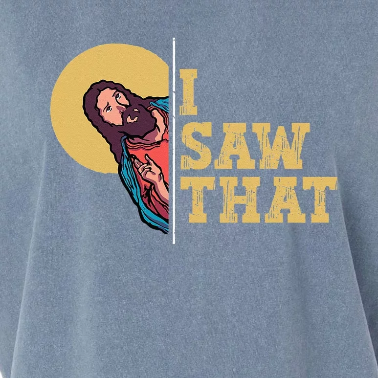 I Saw That Jesus Funny Christian Easter Garment-Dyed Women's Muscle Tee