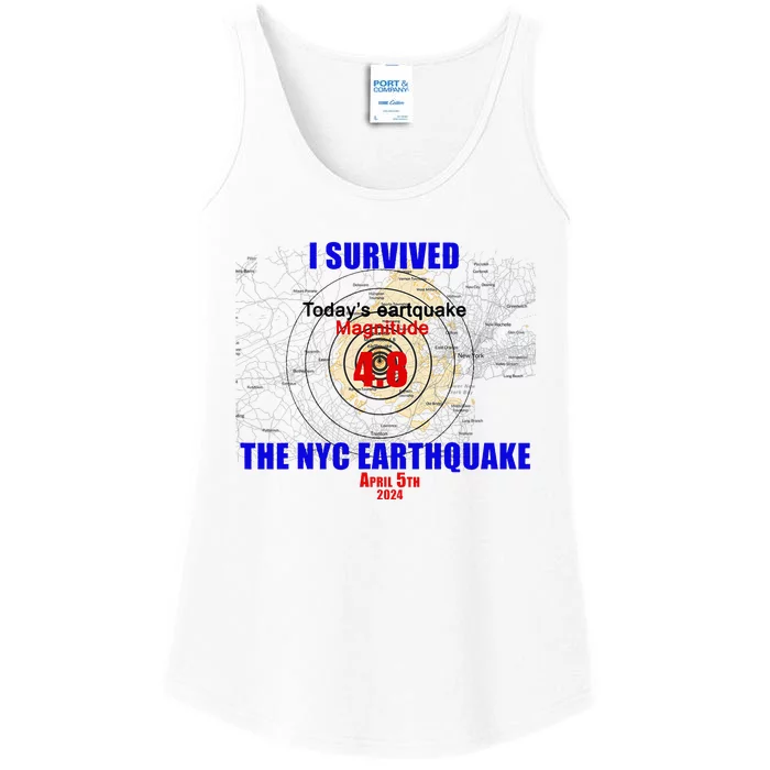 I Survived The New York Earthquake Ladies Essential Tank