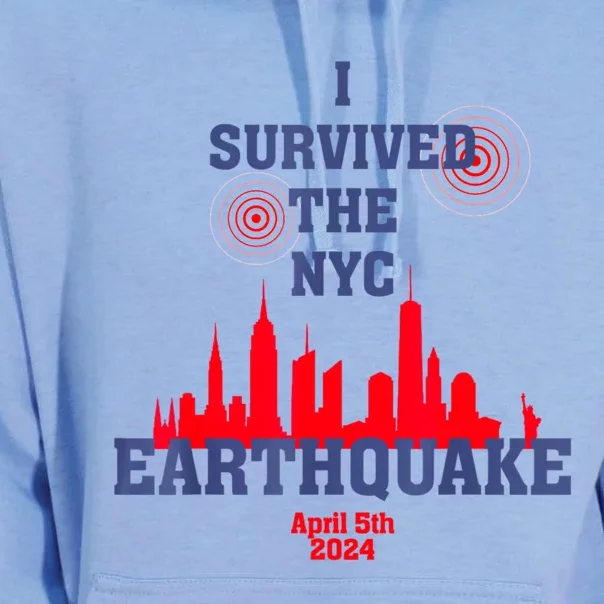 I Survived The Nyc Earthquake April 5th 2024 Unisex Surf Hoodie