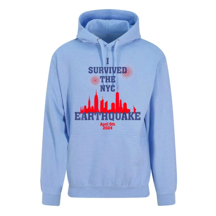 I Survived The Nyc Earthquake April 5th 2024 Unisex Surf Hoodie