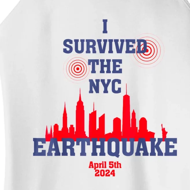 I Survived The Nyc Earthquake April 5th 2024 Women’s Perfect Tri Rocker Tank