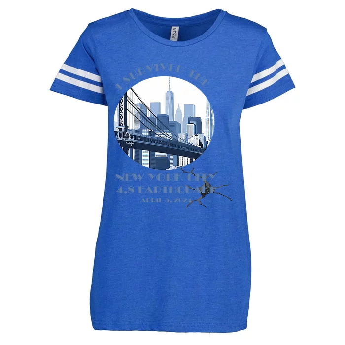 I Survived The New York Earthquake Survivor April 5 2024 Enza Ladies Jersey Football T-Shirt