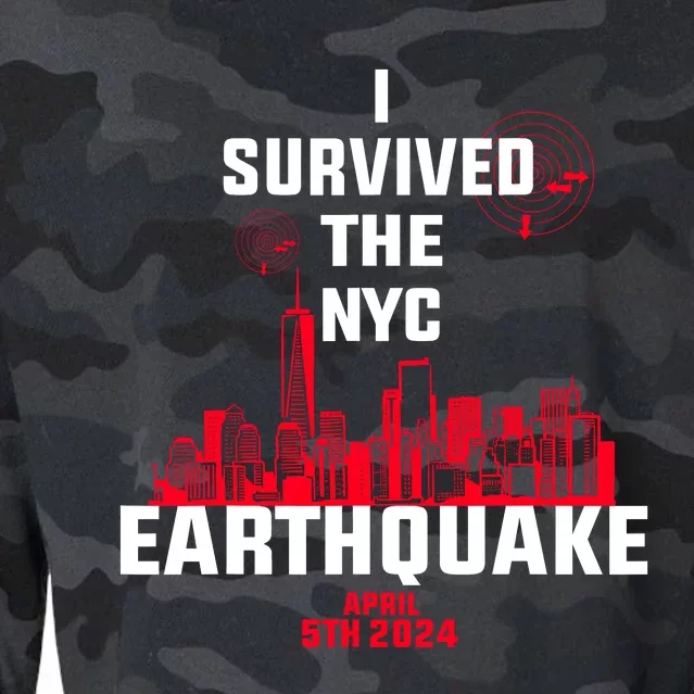 I Survived The Nyc Earthquake 5th April 2024 Cropped Pullover Crew