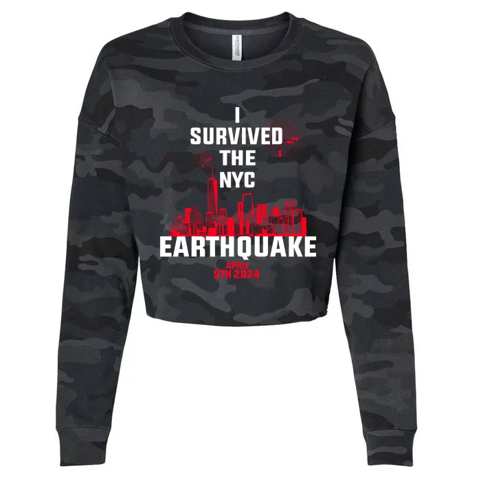 I Survived The Nyc Earthquake 5th April 2024 Cropped Pullover Crew