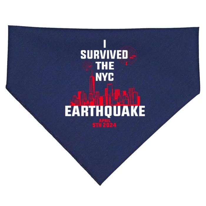 I Survived The Nyc Earthquake 5th April 2024 USA-Made Doggie Bandana