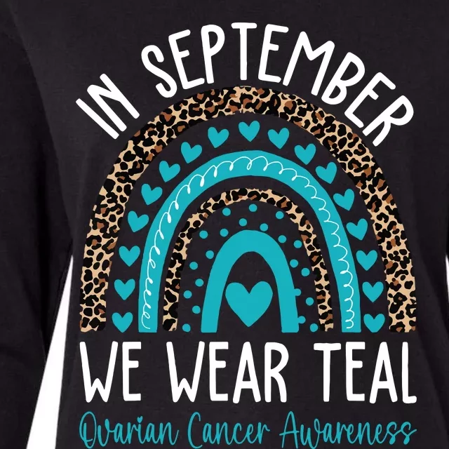 In Sep Tember We Wear Teal Ovarian Cancer Awareness Month Womens Cotton Relaxed Long Sleeve T-Shirt