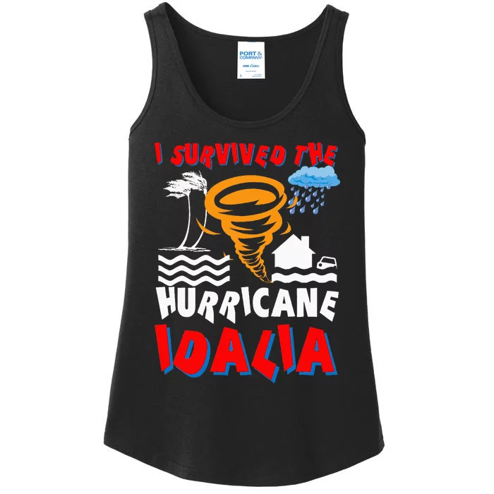 I Survived The Hurricane Idalia Ladies Essential Tank