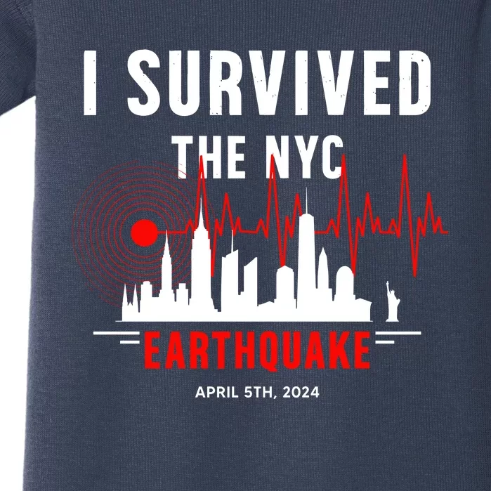 I Survived The Nyc Earthquake 5th April 2024 Baby Bodysuit