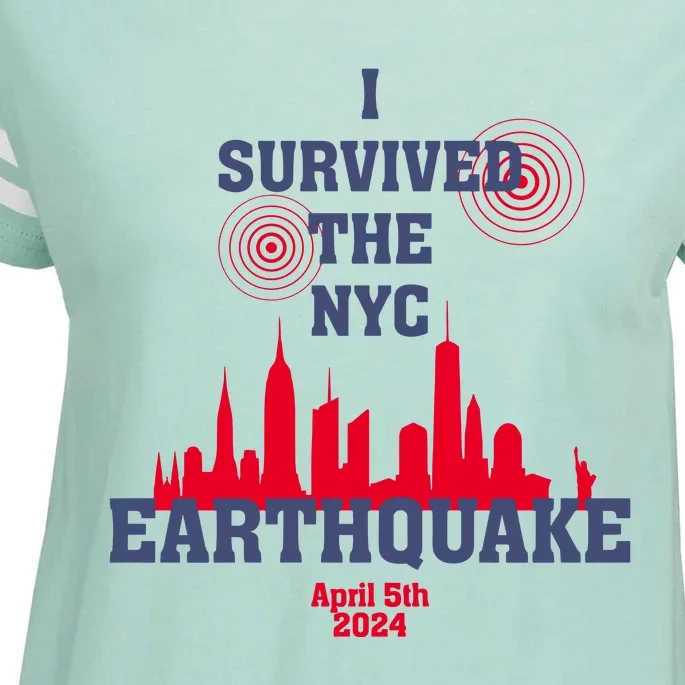 I Survived The Nyc Earthquake 5th April 2024 Enza Ladies Jersey Football T-Shirt